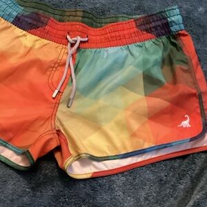Colorful Geometric Women's Swim Shorts